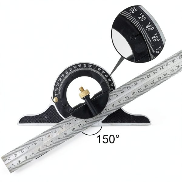 FLXDirect Stainless Steel Protractor Ruler Tool Professional-4