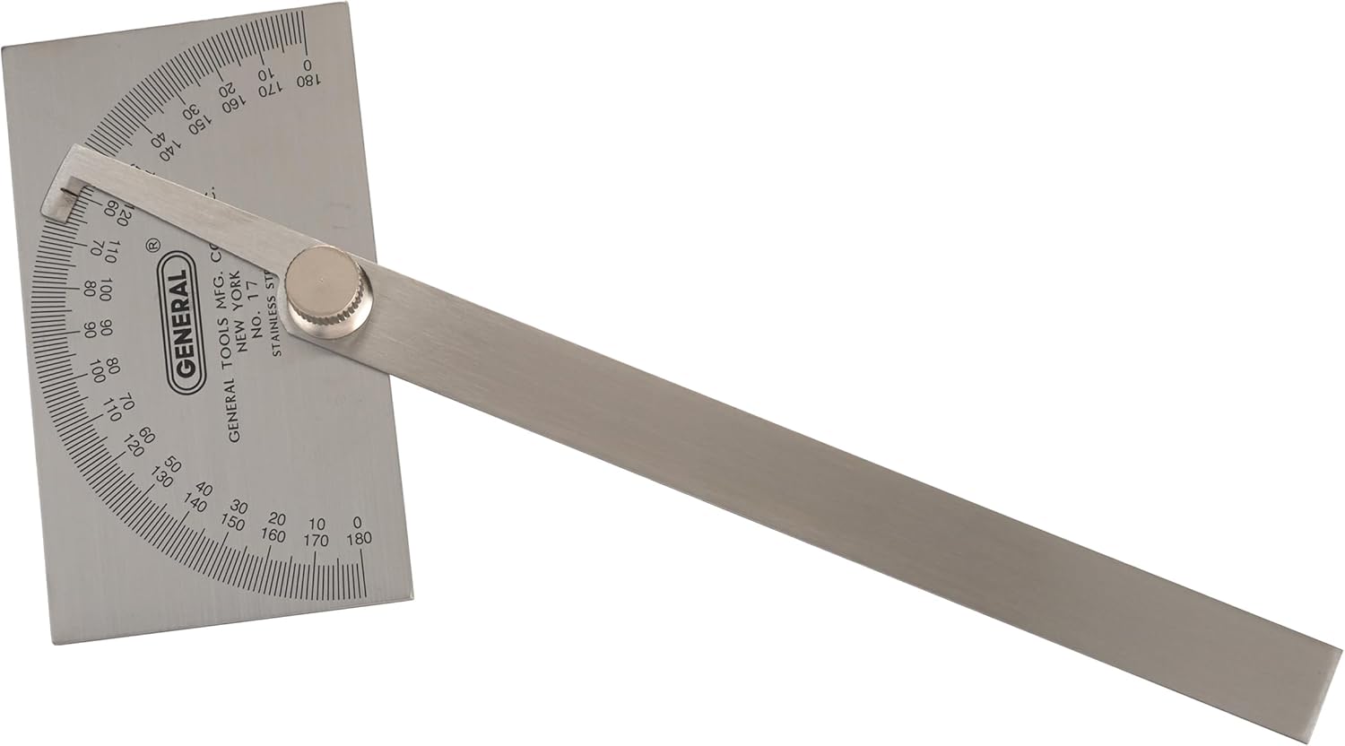 General Tools Angle Finder Protractor in use on a wooden surface