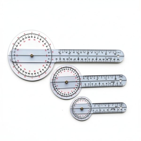Worutuk Goniometer Transparent Durable Medical Ruler Set-3