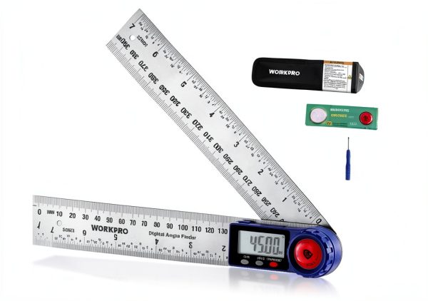 WORKPRO Digital Protractor Stainless Steel Angle Finder Tool-0