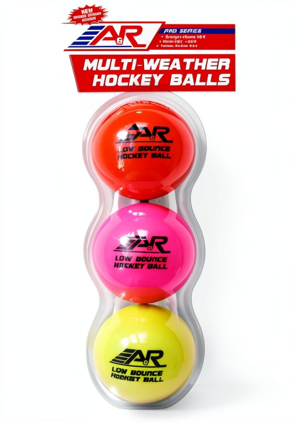 A&R Collectibles Hockey Balls TPR Red Yellow Adult-0