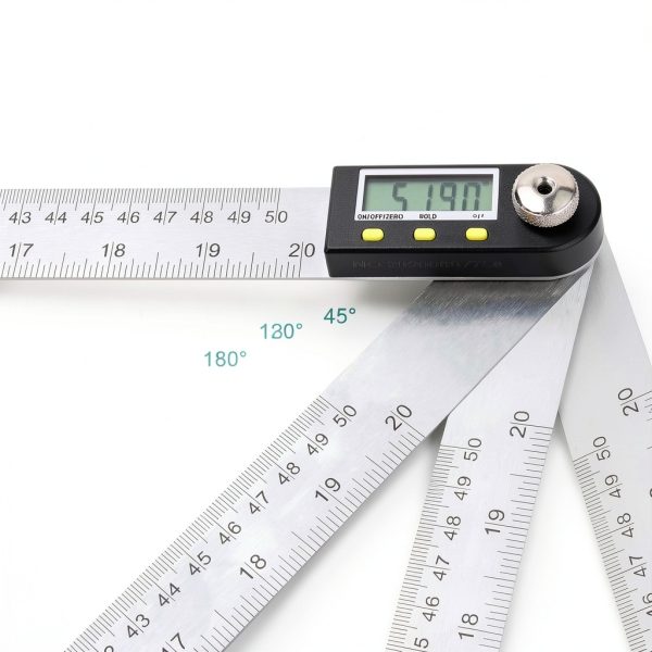 Saili Tools Digital Protractor Stainless Steel Ruler Angle-1