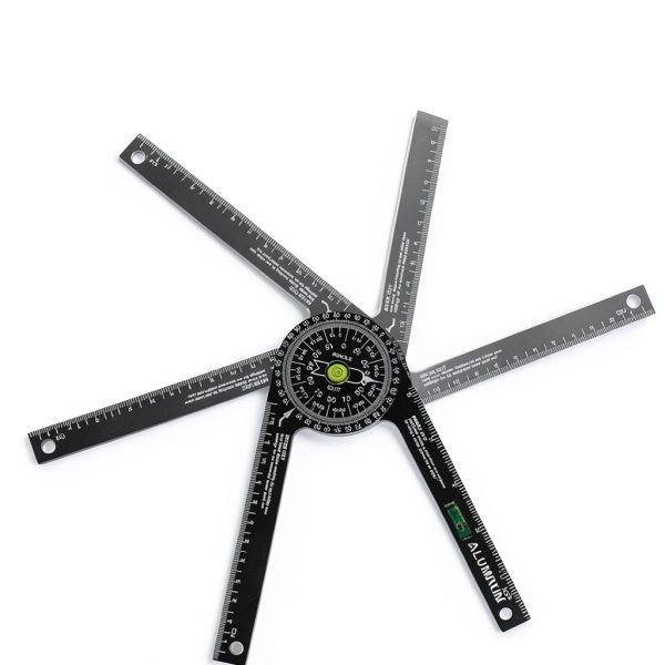 Miotorio Miter Saw Protractor Aluminum Alloy Angle Detector-2