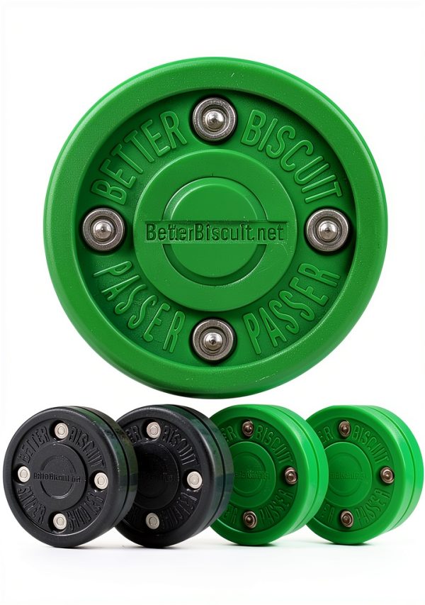 Better Biscuit Hockey Pucks Plastic 4 Pack Green Unisex Teen-0