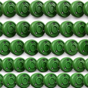 Green Biscuit Roller Hockey Puck Slides Like Ice-0