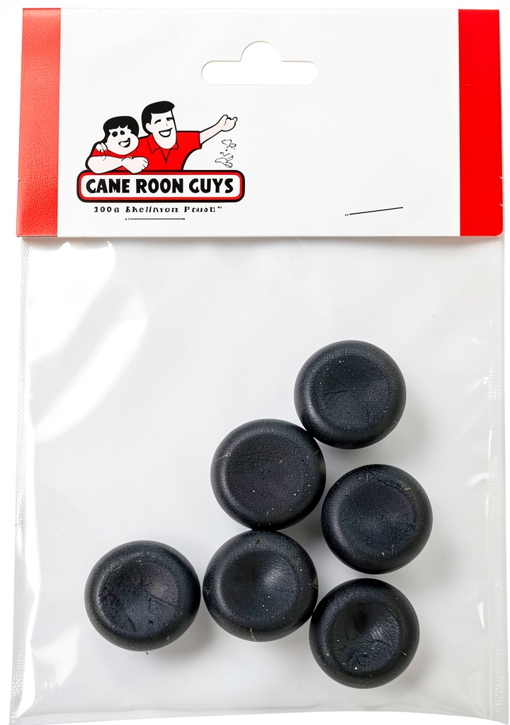 Game Room Guys black bubble hockey pucks on a table