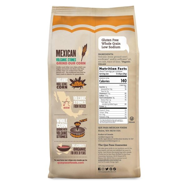Que Pasa Organic Yellow Corn Tortilla Chips 11 Ounce-1
