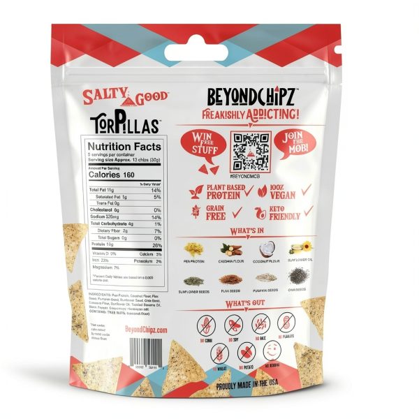 BeyondChipz Keto Tortilla Chips Gluten Free High Protein-1