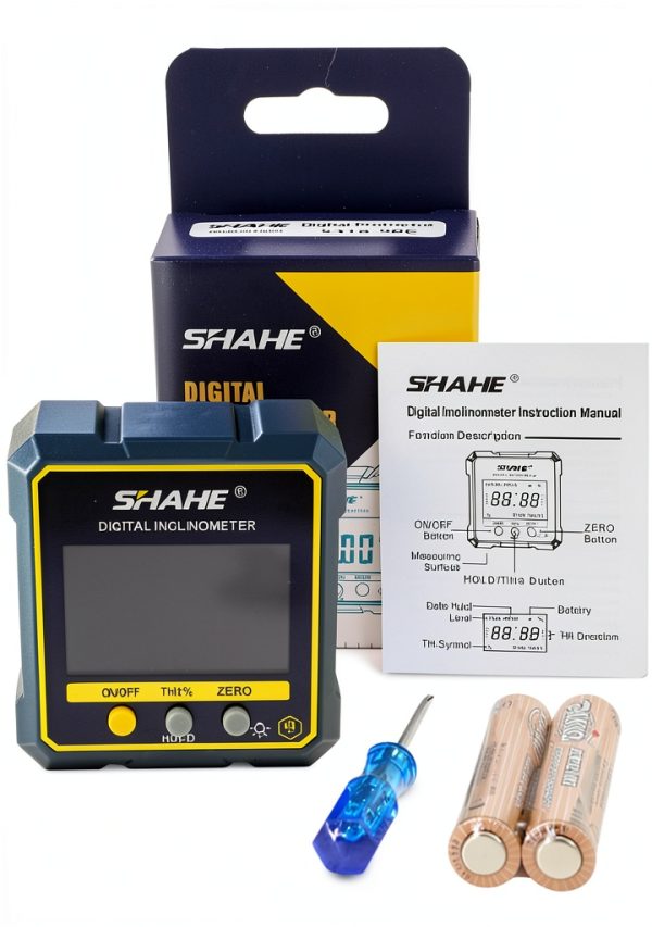 SHAHE Digital Angle Gauge Magnetic Plastic Inclinometer Tool-5