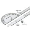 NORTOOLS Angle Finder Ruler Stainless Steel Protractor Tool-1