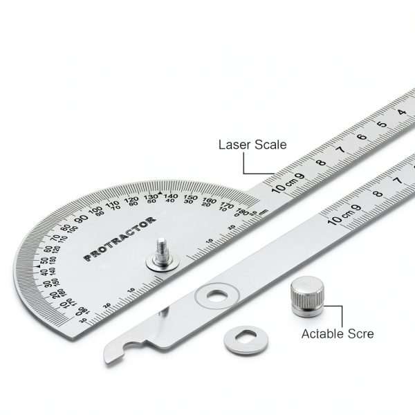 NORTOOLS Angle Finder Ruler Stainless Steel Protractor Tool-1
