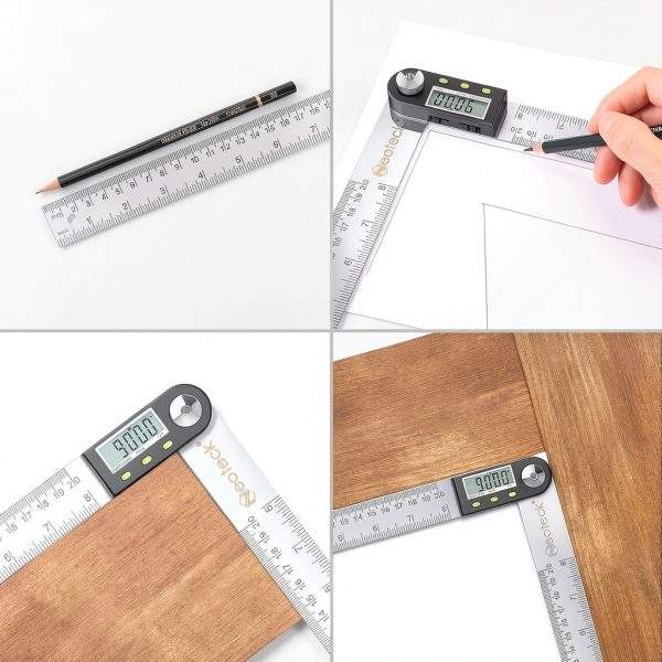 Neoteck Digital Angle Finder Ruler Stainless Steel-6