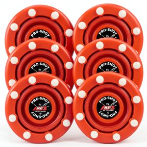 IDS Roller Hockey Puck PVC Red Adult Speed Rebound-0