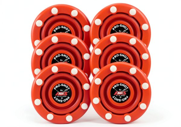 IDS Roller Hockey Puck PVC Red Adult Speed Rebound-0