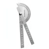 NORTOOLS Angle Finder Ruler Stainless Steel Protractor Tool-0