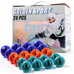 Golden Sport Street Hockey Balls PVC Colored 24 Pack-0