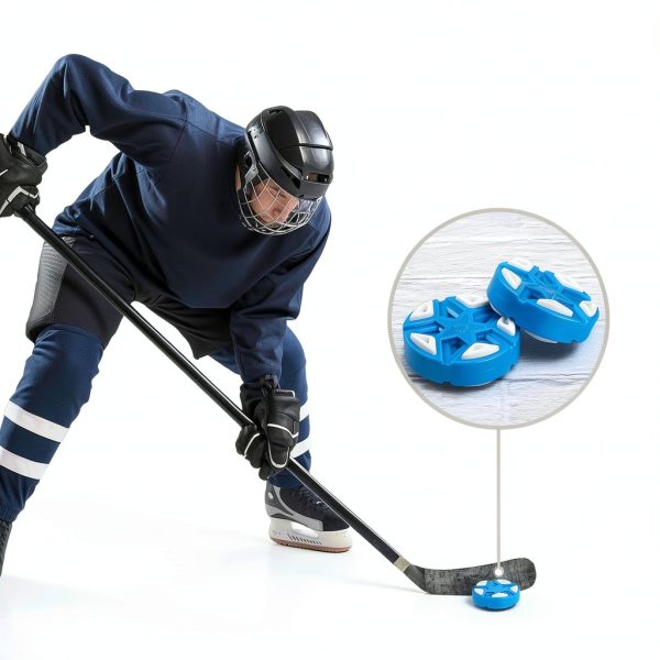 TOBWOLF Hockey Puck Durable Plastic Roller Design Training-5