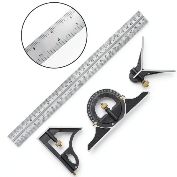 FLXDirect Stainless Steel Protractor Ruler Tool Professional-7