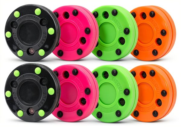 Green Biscuit Roller Hockey Puck Best on Sport Courts-0