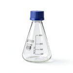 Erlenmeyer Flask 250ml EISCO Borosilicate Glass with PTFE Screw Cap-0