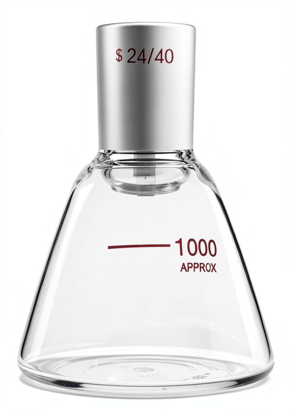 QWORK 1000ml Borosilicate Erlenmeyer Flask 2 Pack Thick 24 40 Joint-3