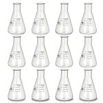 Erlenmeyer Flask PATIKIL 12 Pcs 150ml Graduated Borosilicate Glass-0