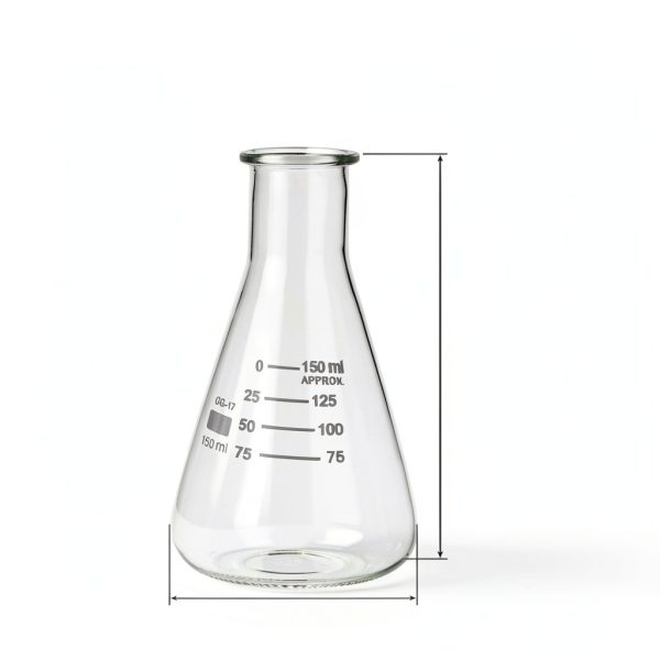 Erlenmeyer Flask PATIKIL 12 Pcs 150ml Graduated Borosilicate Glass-1