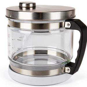 Glass Carafe 4L Fabater Distillation Flask with Stainless Steel Lid-0
