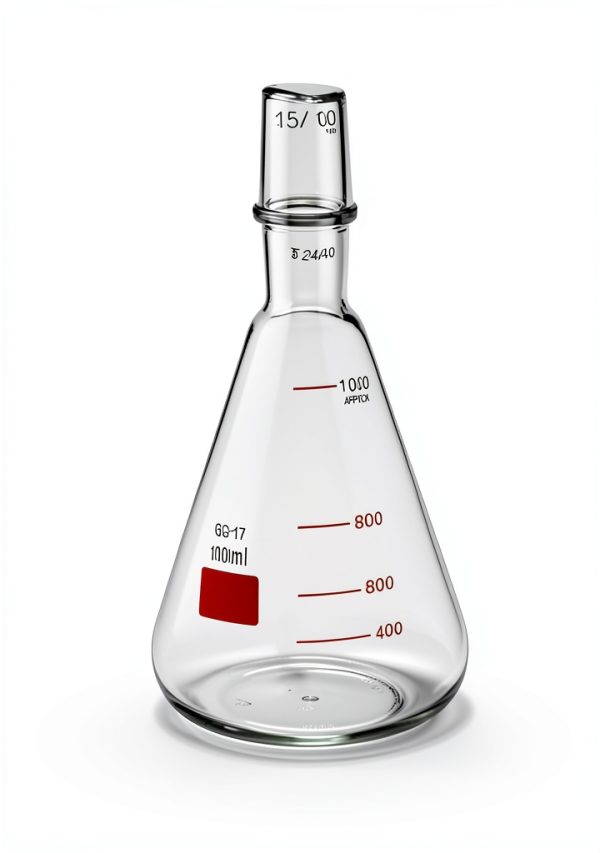 QWORK 1000ml Borosilicate Erlenmeyer Flask 2 Pack Thick 24 40 Joint-5