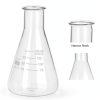 Erlenmeyer Flask PATIKIL 12 Pcs 150ml Graduated Borosilicate Glass-3