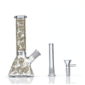 8 inch Heavy Bong Beaker + 14mm Bowl USA – Thick Glass, Stable Design-0
