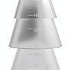 QWORK Erlenmeyer Flask 3 Pack Clear Scale Plastic 50ml 100ml 500ml-2