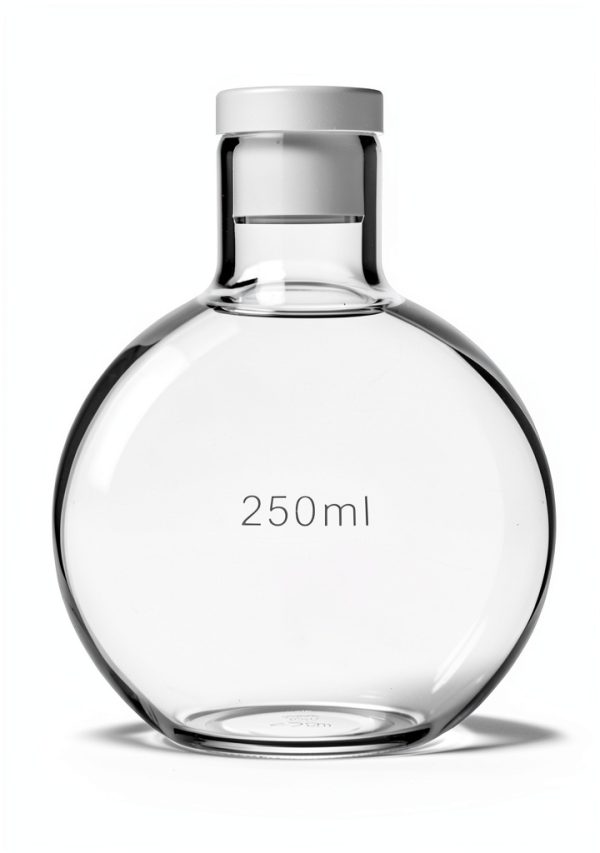 QWORK Glass 250ml Flat Bottom Boiling Flask with 24/40 Joint-2
