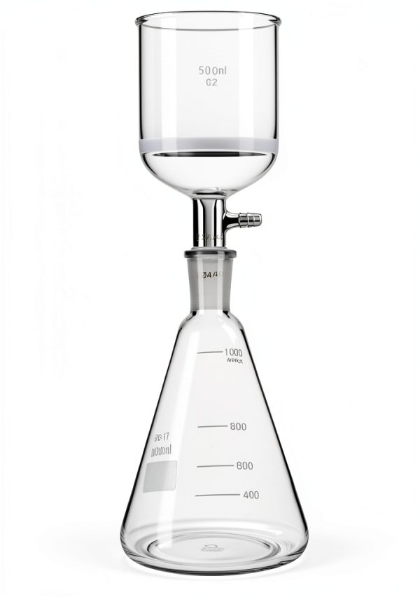 Borosilicate Glass 500ml Buchner Funnel QWORK 24/40 Joint Flask-0