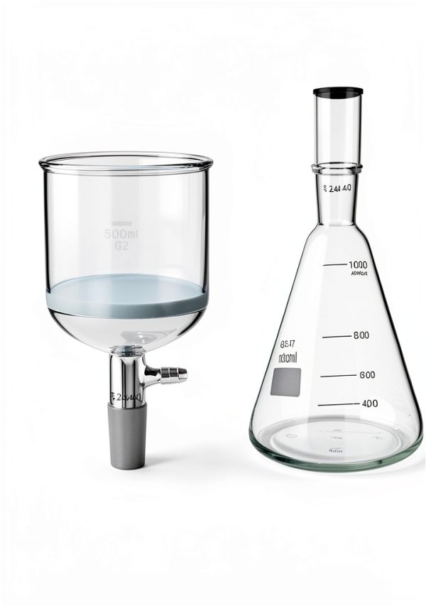 Borosilicate Glass 500ml Buchner Funnel QWORK 24/40 Joint Flask-5