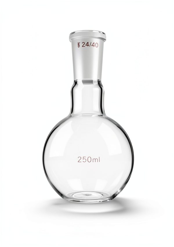 QWORK Glass 250ml Flat Bottom Boiling Flask with 24/40 Joint-5
