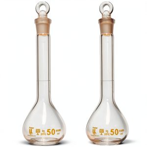 50ml Volumetric Flask Karter Scientific A-Grade Borosilicate Glass-0
