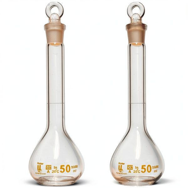 50ml Volumetric Flask Karter Scientific A-Grade Borosilicate Glass-0