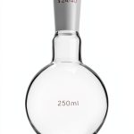 QWORK Glass 250ml Flat Bottom Boiling Flask with 24/40 Joint-0