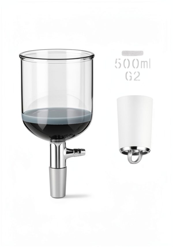 Borosilicate Glass 500ml Buchner Funnel QWORK 24/40 Joint Flask-2