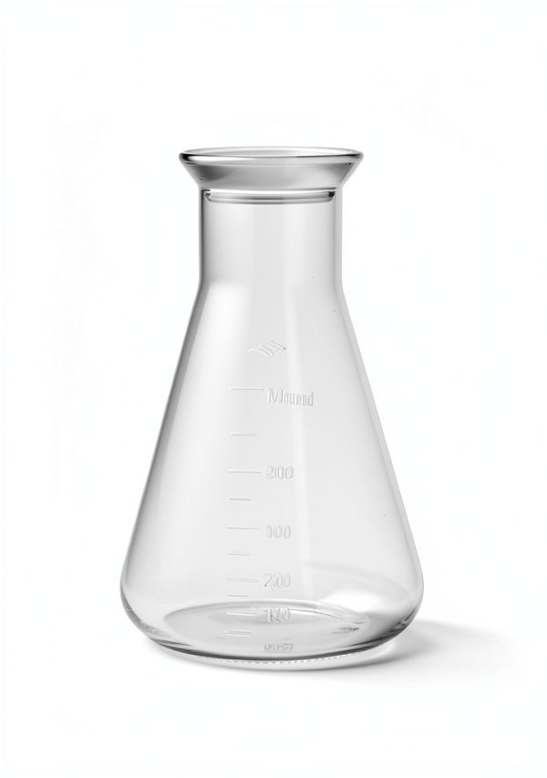 QWORK Erlenmeyer Flask 3 Pack Clear Scale Plastic 50ml 100ml 500ml-5