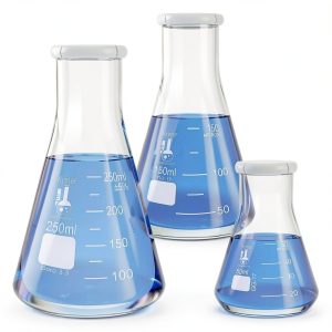 Glass Erlenmeyer Flask Set 50/150/250ml - Karter Borosilicate-0